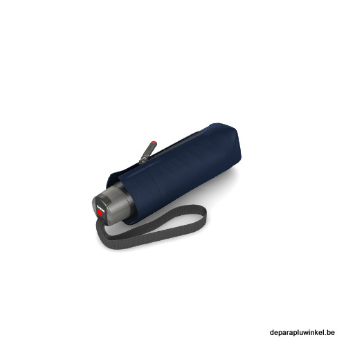 small folding umbrella Knirps dark blue , closed