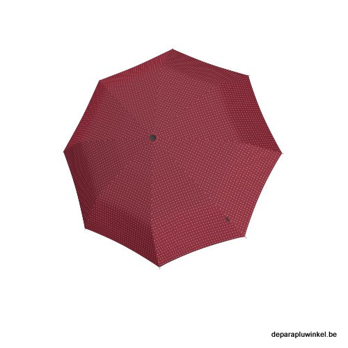 small folding umbrella Knirps x on red; open