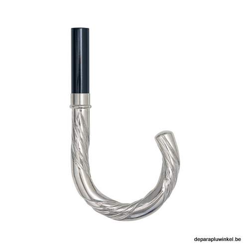handle for stick umbrella silver look