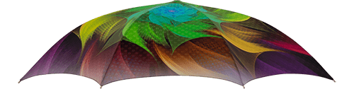 long parapluie de luxe pour femme fleur multicolore