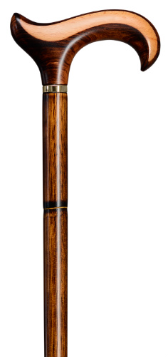 beech walking stick, decorated handle