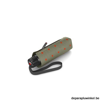 small folding umbrella Knirps orange dots; closed