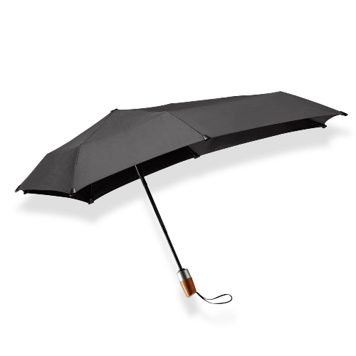 senz folding umbrella automat black side view