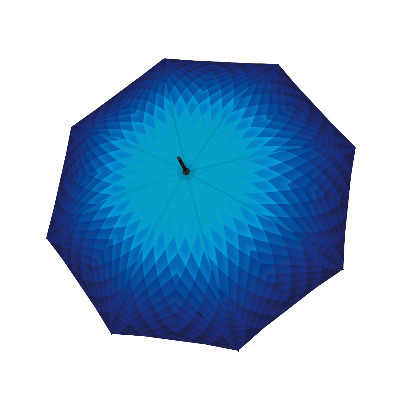 open stick umbrella blue light blue