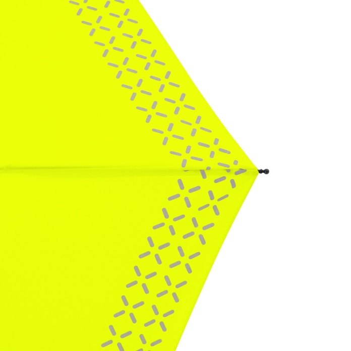 folding umbrella fluo yellow, detail reflective print