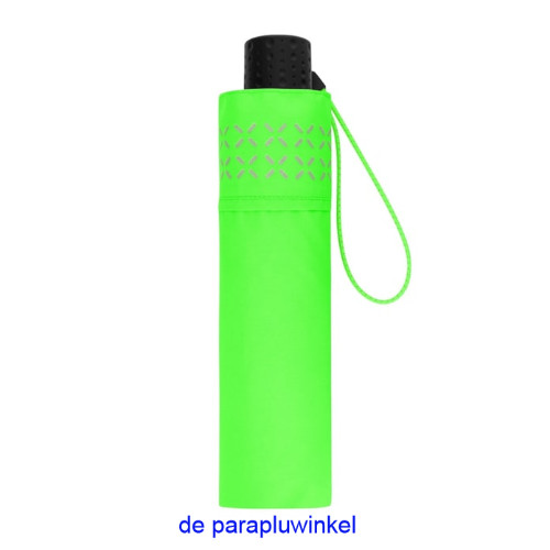 folding  umbrella, fluo green, closed