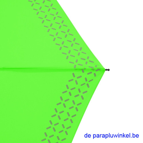 folding umbrella fluo green, detail reflective print