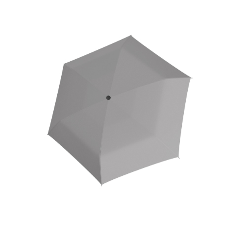 flat folding umbrella carbonsteel, open, light grey