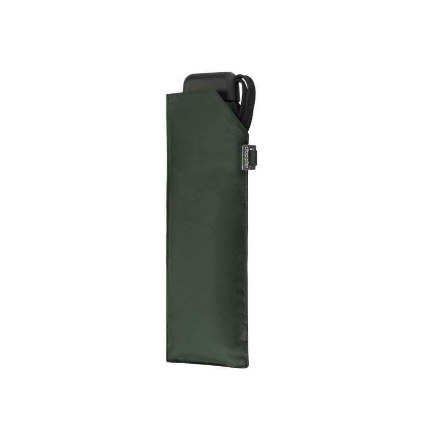 folding flat umbrella green closed