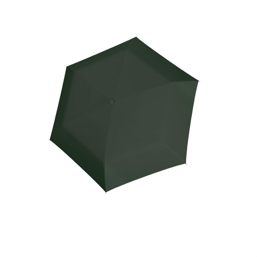 folding flat umbrella green open