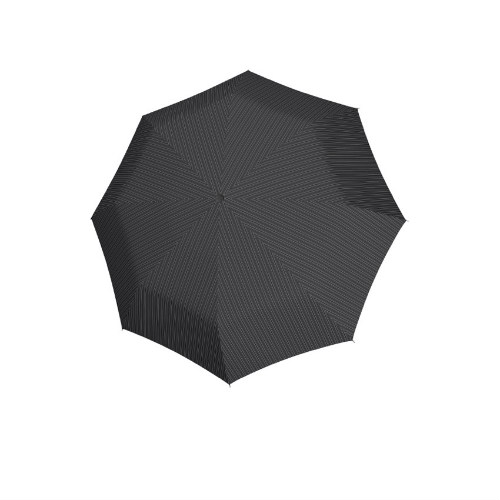automatic steel folding umbrella 29cm grey striped open,