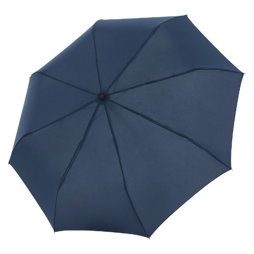 strong foldable umbrella dark blue, open