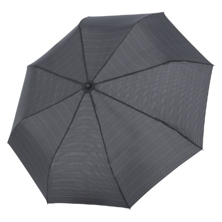 strong foldable umbrella grey checks, open