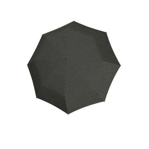 knirps automatic folding umbrella green, cross design, open