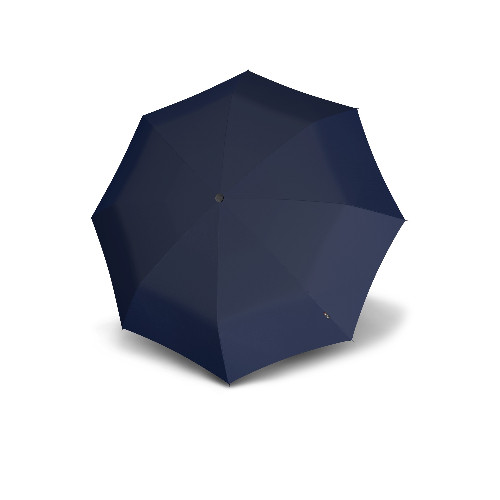 dark blue stick umbrella knirps, open