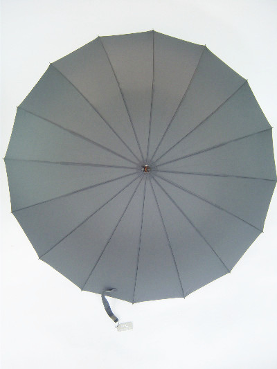 stick umbrella, wooden shaft, Brussels, grey, open topview