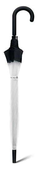 clear dome stick umbrella black closed