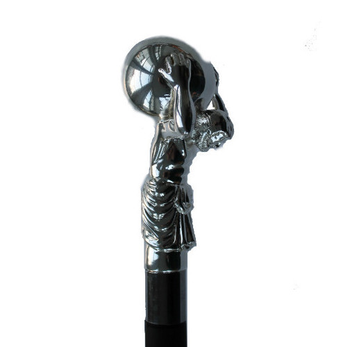 walking stick, handle Atlas carrying the globe