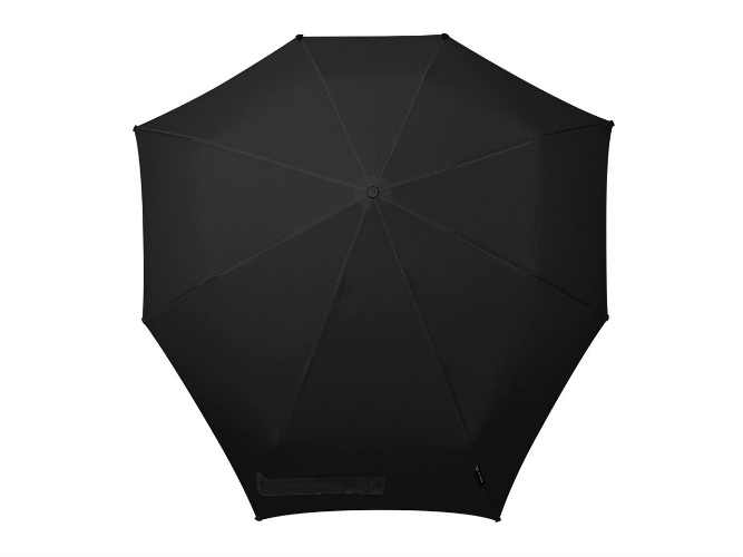 senz folding umbrella automat black topview