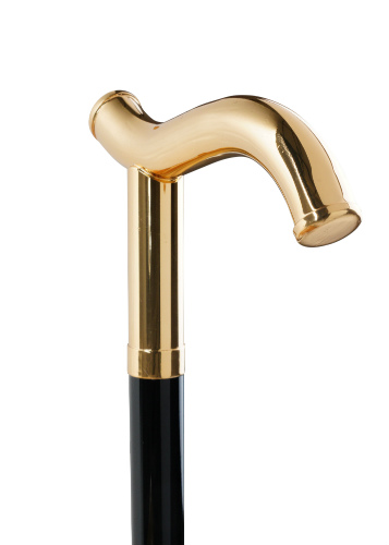 walking stick gold plated handle nr861