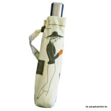 folding umbrella nouvelle vague white, closed