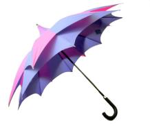 d\'amazoni stick umbrella blue and pink; sideview