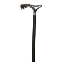 wooden cane, derby handle nickel