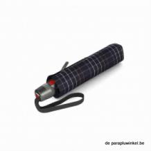 foldable umbrella Knirps t200 checks black, closed