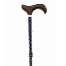 folding cane, dark blue with stars, unfolded
