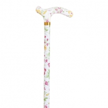 walking stick aluminum flowers on white