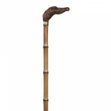 Wandelstok bamboe, handvat paard, bruin