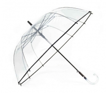 clear dome stick umbrella vaux black sideview