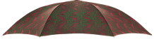 Stick umbrella cachemire green and red, sideview