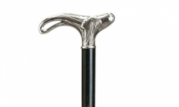 walking stick ebony+sterling silver jugendstil