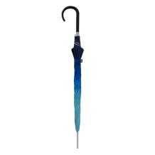 closed stick umbrella blue light blue