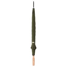 stick umbrella olive green bamboo construction, closed