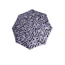 knirps folding umbrella camouflage lavender, open