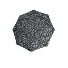 knirps folding umbrella camouflage bluegreen, open