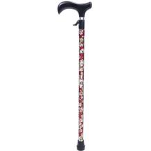 walking stick aluminum flowers on red