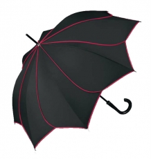 stick umbrella pierre cardin sunflower black red borders