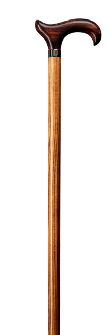 Canne en bois XL 180kg teinte claire, poignee foncee
