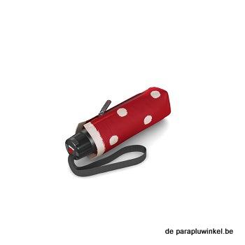 small knirps foldable umbrella red with white dots; closed
