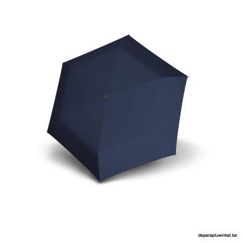 flat folding umbrella carbonsteel open, blue