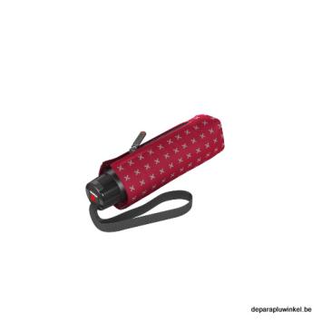 small folding umbrella Knirps x on red / closed