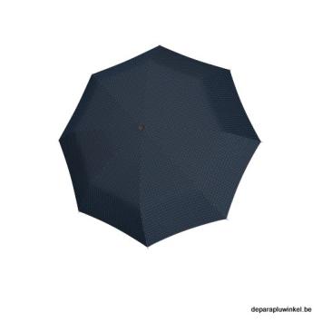 small folding umbrella Knirps x on blue; open