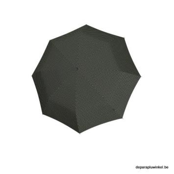 small folding umbrella Knirps x on green; open
