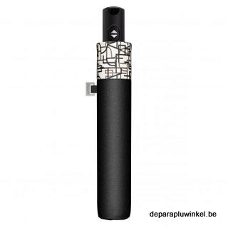 folding umbrella 29cm autom black and white, closed