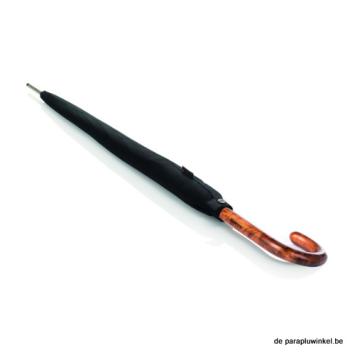 black stick umbrella knirps wooden handle, closed