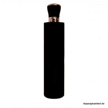 foldable luxus umbrella, dark brown, closed