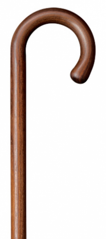 cane round handle walnut wood - detail